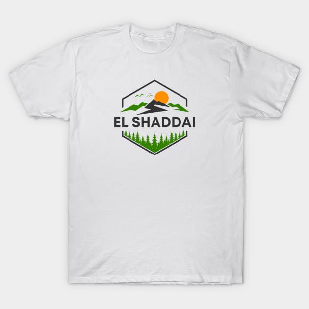 El Shaddai God of Mountains design T-Shirt by Patrickchastainjr